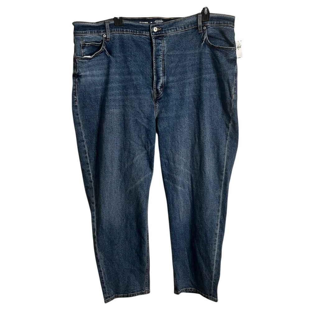 Old Navy Women's Extra High Rise Straight Jeans Blue Plus Size 26 Button Fly